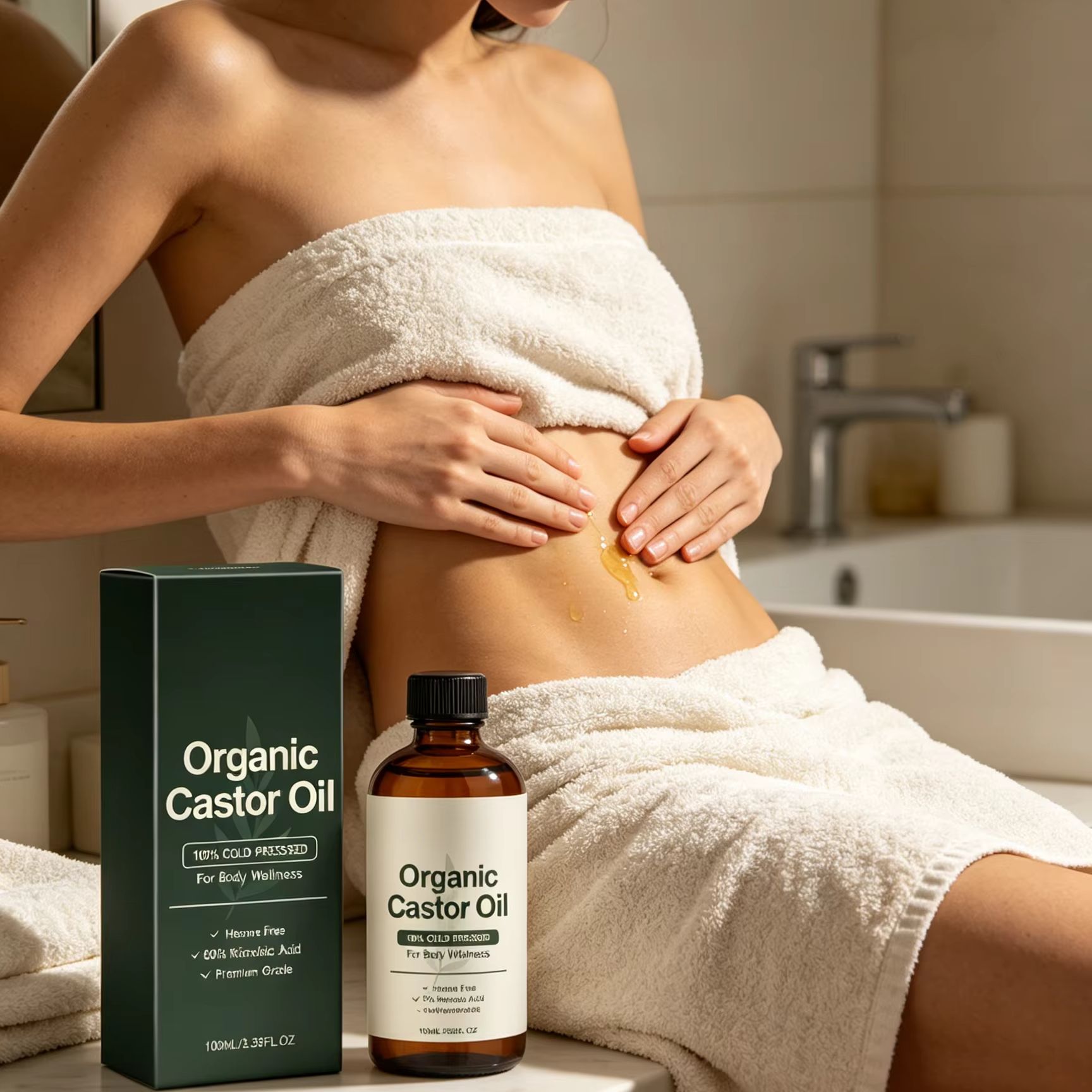 Castor Oil Cold Press - オーガニックキャスターオイル コールドプレス 深層保湿 肌の引き締め リラックス 軽量