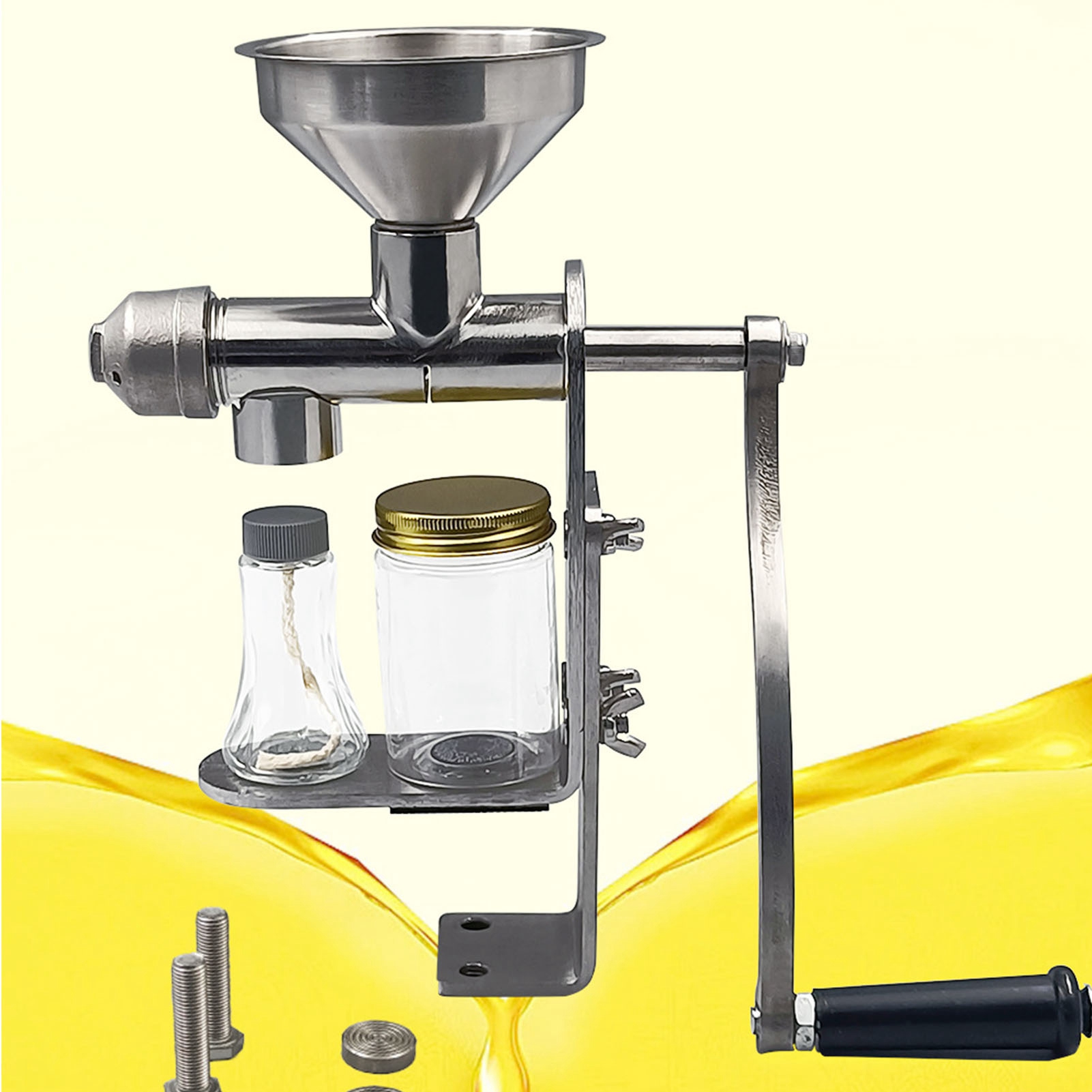 Castor Oil Cold Press - 油抽出機 オイルプレス機 ホットコールドプレス ステンレス鋼 効率的 簡単に掃除できる