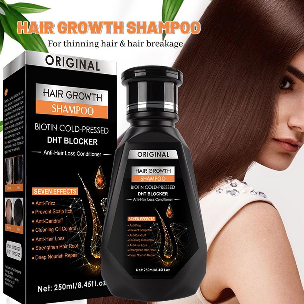 Hair Care Vitamin - 250 ミリリットルビオチンシャンプー櫛ブラシ付き育毛抗フケかゆみを和らげる脱毛治療女性男性のための
