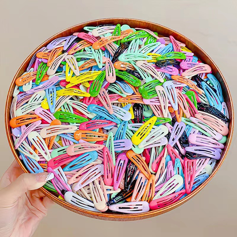 Bobby Pin Bulk - 10/20 バングススナッピングヘアピンキャンディーカラー水滴ガールヘアクリップスウィートキッズピンチボビーピンヘアアクセサリー XKBJ01