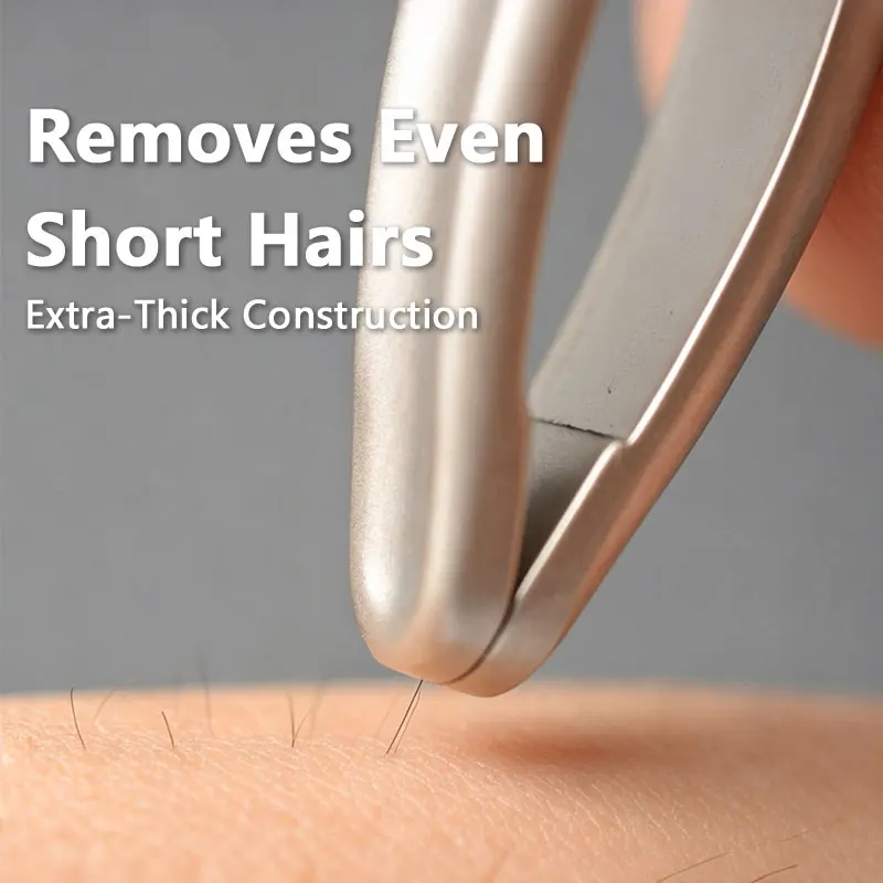 Hair Care Tips - プレミアムラウンドチップピンセット精密眉毛ひげ顔の毛除去クリップシームレス毛抜き美容ケアアクセサリー