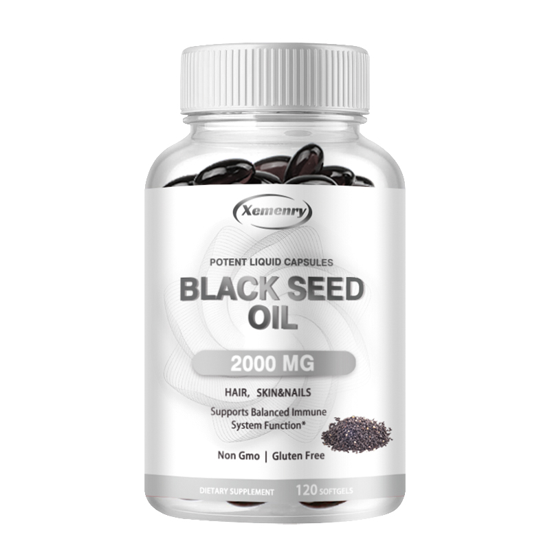 Castor Oil Cold Press - ビーガンブラックシードオイルカプセル - 純粋なコールドプレス - ブラッククミンシードオイルカプセル、非遺伝子組み換えビーガンブラックシードオイルサプリメント