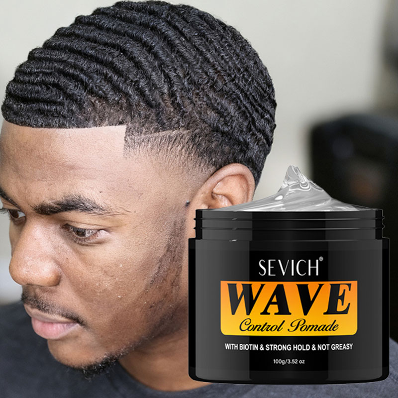 Hair Care Vitamin - ディープウェーブポマード（アフリカ系黒人男性用）360ウェーブレイヤードスタイルウェーブスタイリングヘアクリーム強力ホールドエッジコントロールウェーブヘアジェル