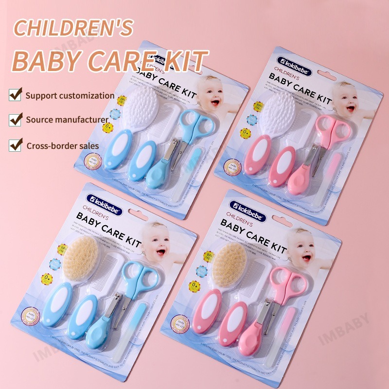 Hair Care Tips - IMBABY 5 個新生児グルーミングケアキット、安全な丸い先端の爪切りはさみファイルソフトヘアブラシコームセット幼児用