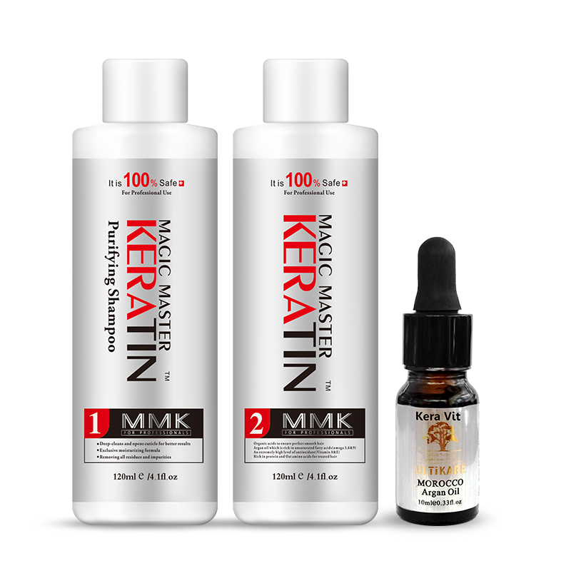 Argan Oil Treatment - ヘアトリートメント用のココナッツケラチン,タッセルのないスタイリングキット,120mlの取り外し可能なシャンプー,マスター,ケラチン,ホルムアルデヒドを浄化します