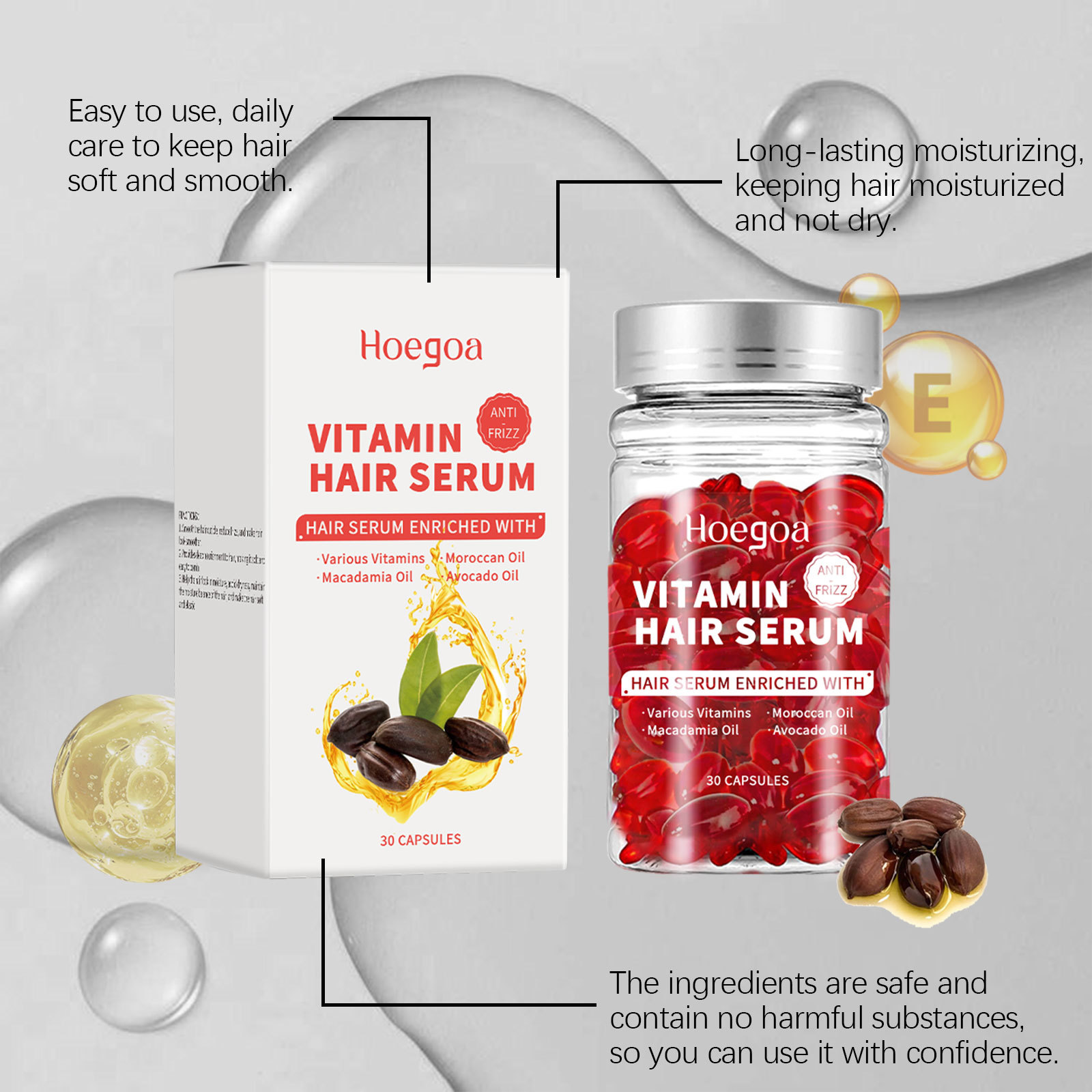 Hair Care Vitamin - ビタミン ヘアケア セラム カプセル 再成長促進 オイルコントロール