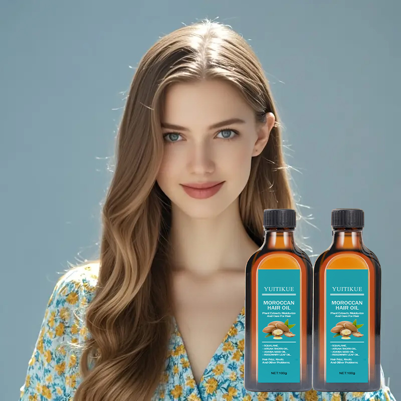 Argan Oil Treatment - ユイティクエ モロッカン アルガンヘアオイル、100g、ホホバ＆ローズマリー配合、乾燥した髪のためのアンチフリッズ保湿トリートメント