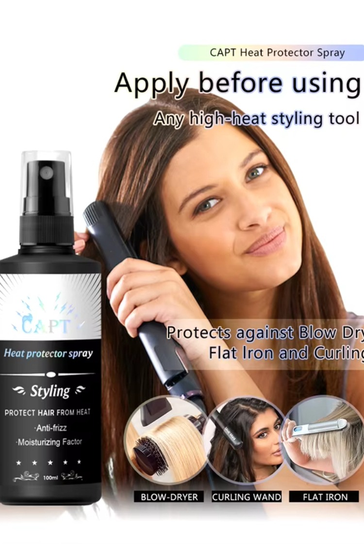 Hair Care Heat Protectant - ヘアヒートプロテクションスプレー 保護スプレー 縮れ防止＆ツヤ出し 全ての髪質用 耐熱温度470度まで °