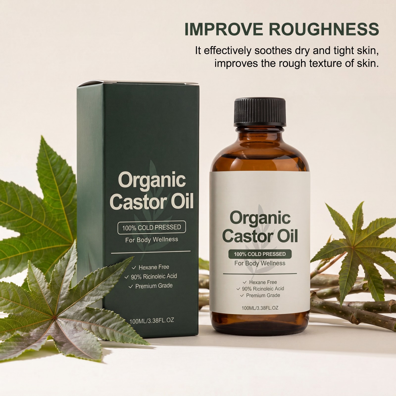 オーガニックキャスターオイル100%コールドプレス製法 ボデ - Castor Oil Cold Press のレビューと価格