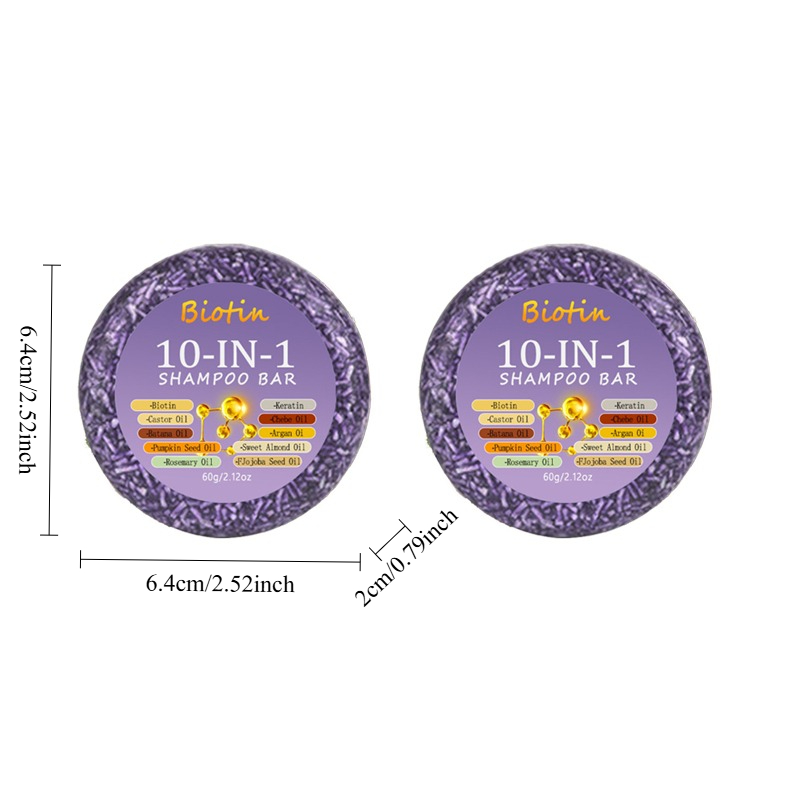 2個入り10-in-1ビオチンシャンプーソープ、ビオチンとケ - Hair Care Vitamin のレビューと価格
