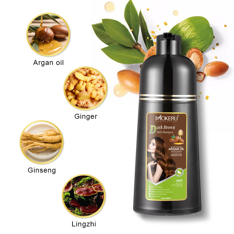 Mokeru アンモニアフリーケラチンヘアカラーシャンプーコ - Argan Oil Treatment のレビューと価格