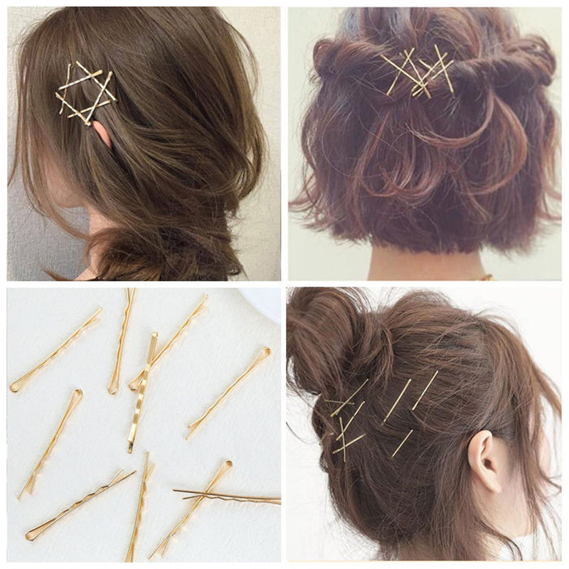 10 個ヘアクリップヘアピンゴールド金属振っカーリーバレッタ - Bobby Pin Bulk のレビューと価格