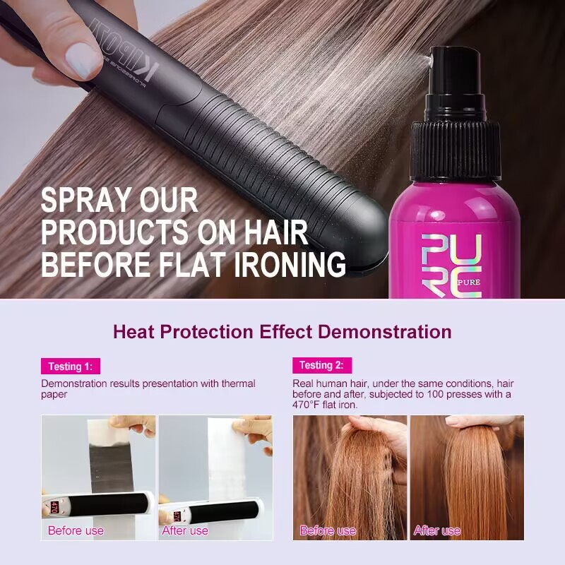 PURC ヒートプロテクトスプレー ココナッツオイル くせ毛 - Hair Care Heat Protectant のレビューと価格