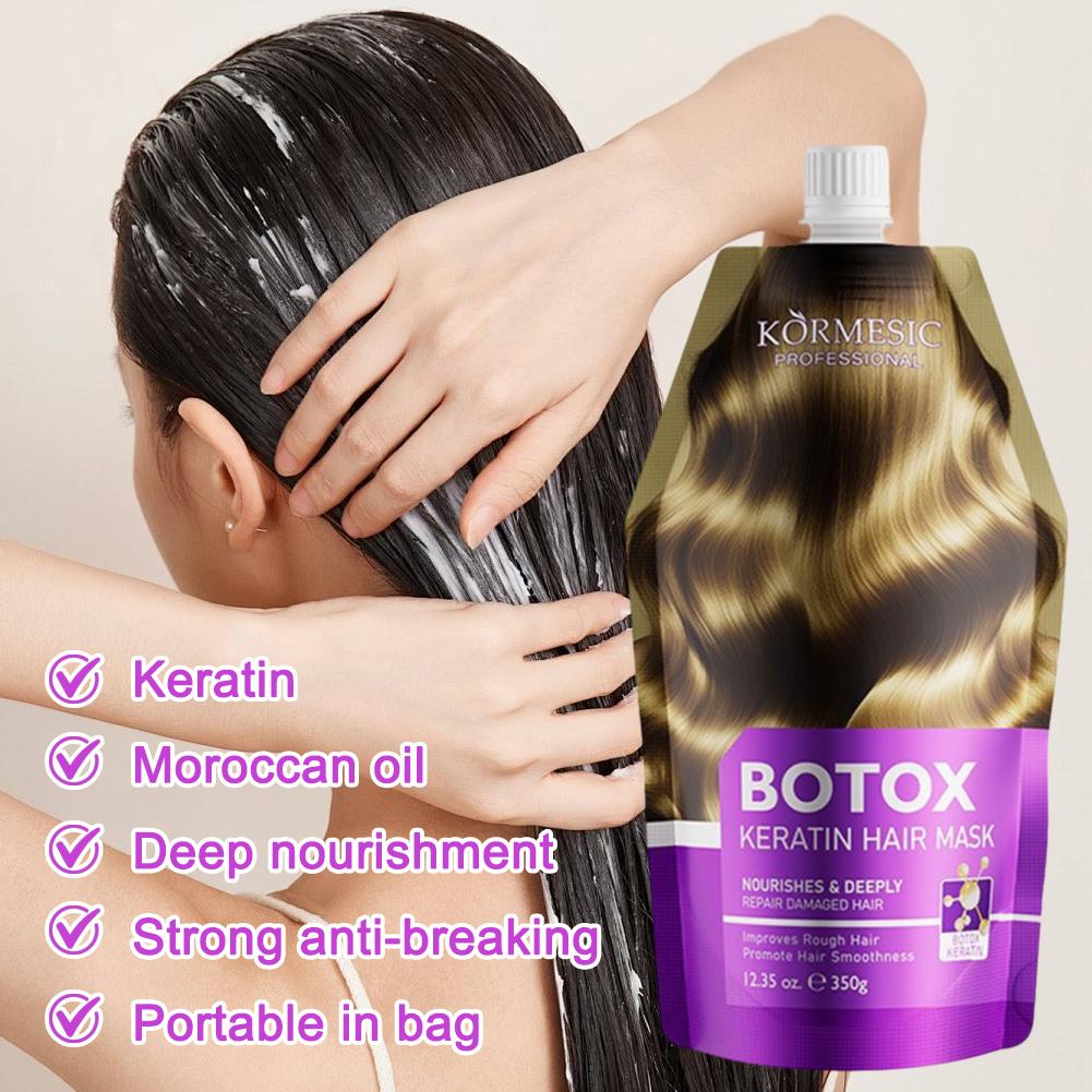 アルガンオイル ケラチンヘアマスク 350g、ダメージヘア用 - Argan Oil Treatment のレビューと価格