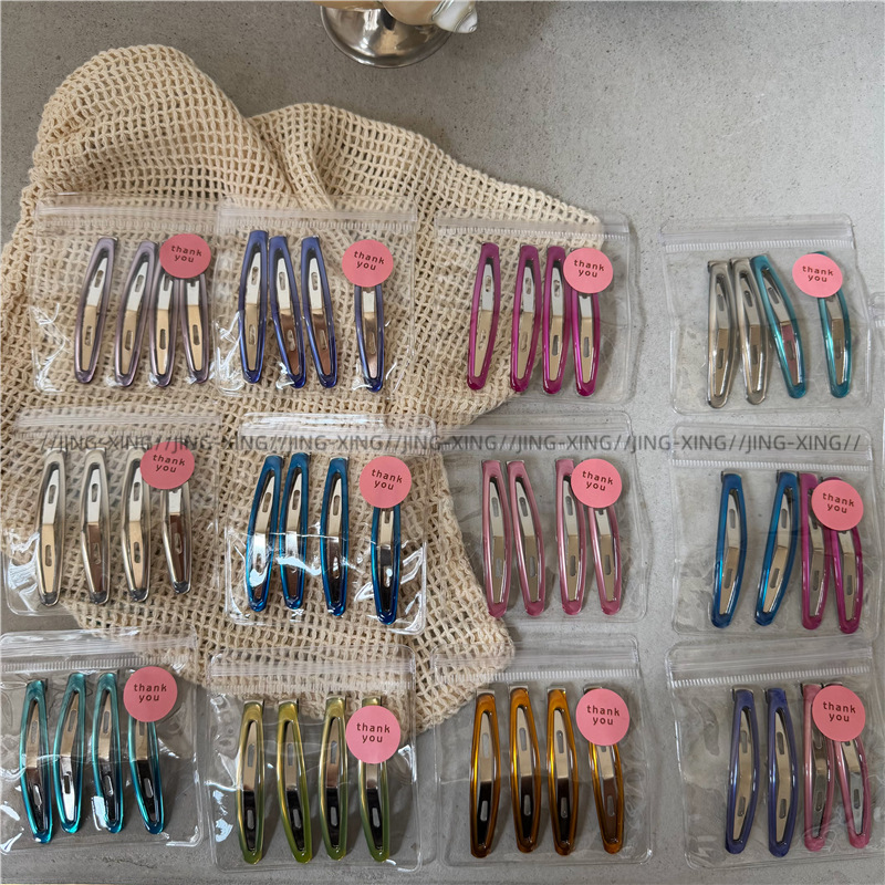 新しいKスタイルのアイシーで透明なスナップヘアクリップ、女の - Bobby Pin Bulk のレビューと価格