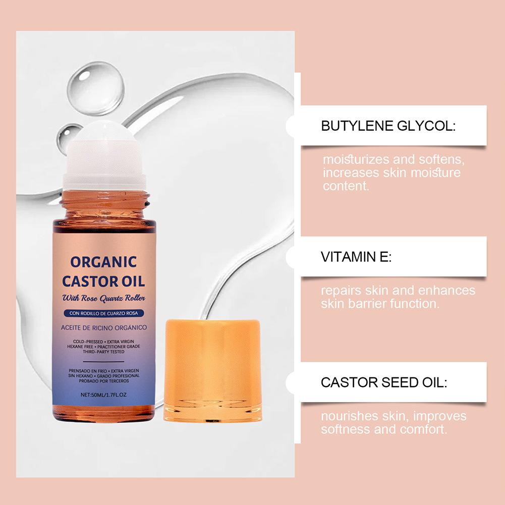 ロールオンオーガニックコールドプレスキャスターオイル、ローズ - Castor Oil Cold Press のレビューと価格
