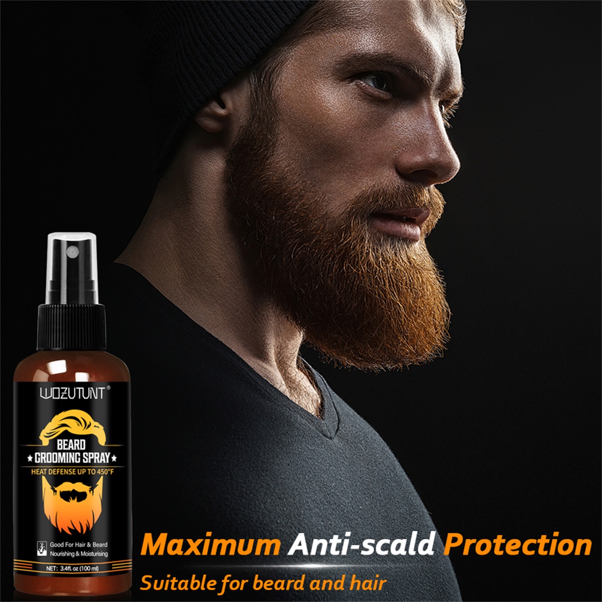 ひげのお手入れスプレー、髪やひげを紫外線や熱/化学物質による - Hair Care Heat Protectant のレビューと価格