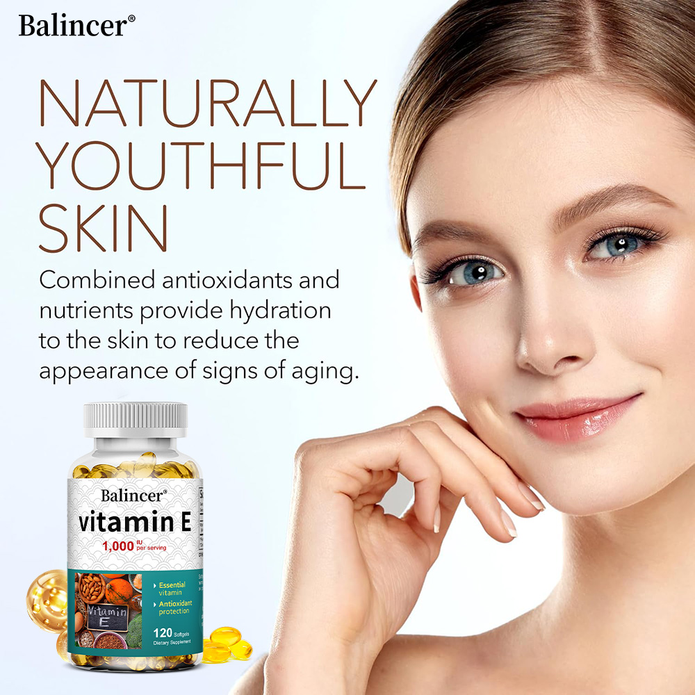 天然ビタミンEカプセル、抗酸化サプリメント、肌、髪、爪、心臓 - Hair Care Vitamin のレビューと価格
