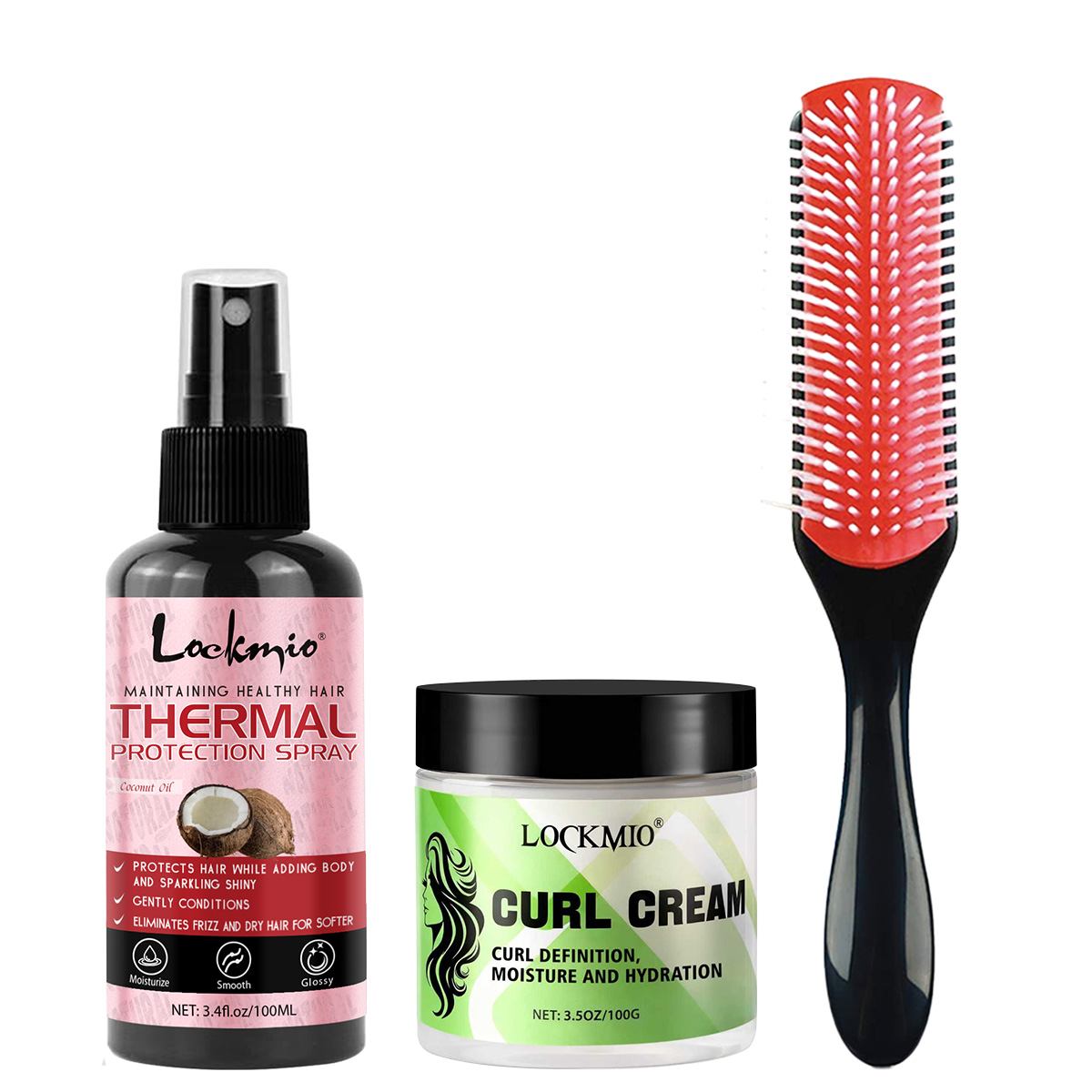 カーリーヘアケアスタイリング3点セット：ヒートプロテクトスム - Hair Care Heat Protectant のレビューと価格