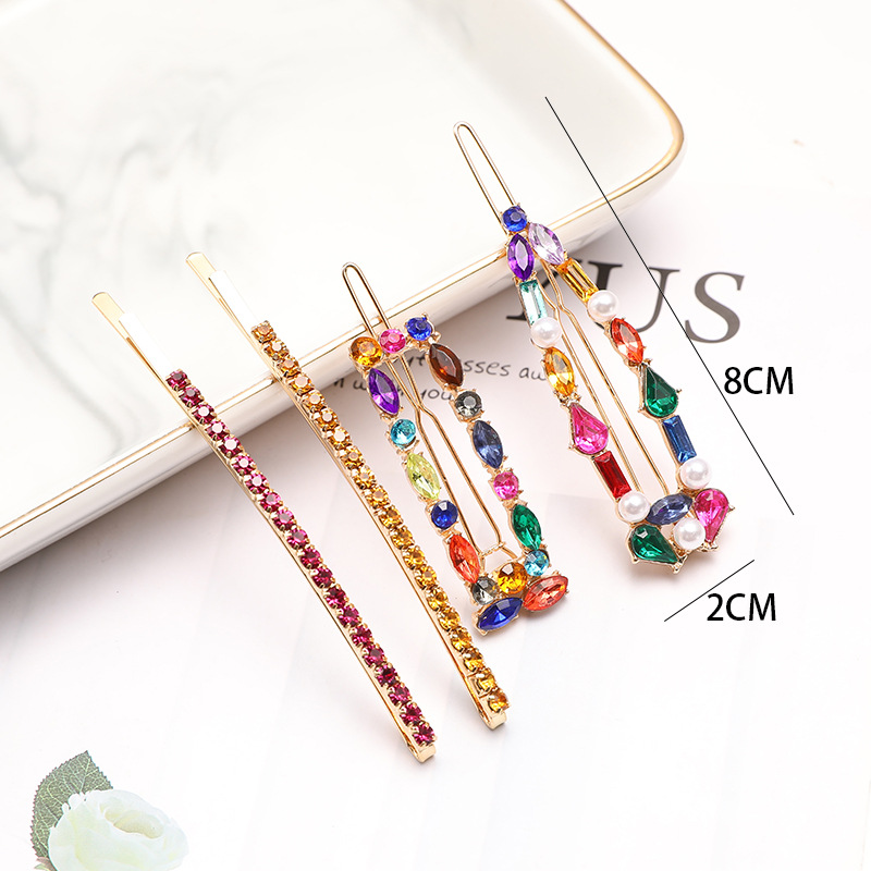 女性と女の子のためのマルチカラークリスタルヘアピン,ヘアクリ - Bobby Pin Bulk のレビューと価格