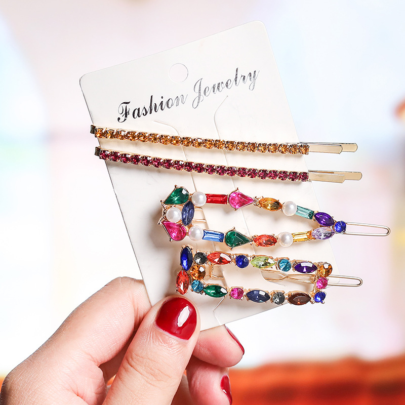 女性と女の子のためのマルチカラークリスタルヘアピン,ヘアクリ - Bobby Pin Bulk のレビューと価格