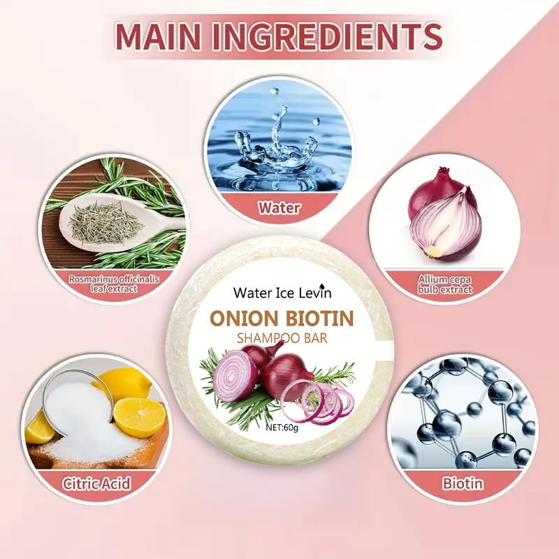 オニオン＆ビオチンシャンプーバー - 60g、すべての髪質に - Hair Care Vitamin のレビューと価格