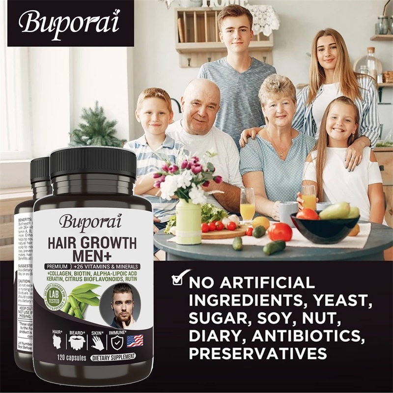 男性用育毛サプリメント - 男性用髭育毛サプリメント、発毛促 - Hair Care Vitamin のレビューと価格