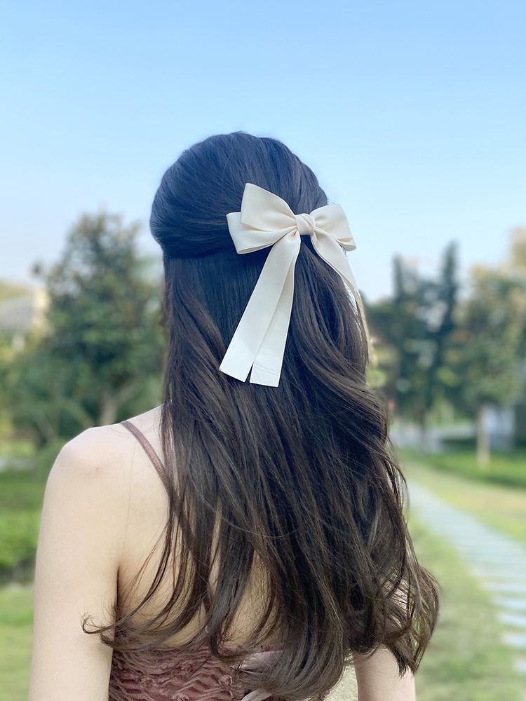 韓国のエレガントなロングリボンボウヘアピン、女性と女の子のた - Bobby Pin Bulk のレビューと価格
