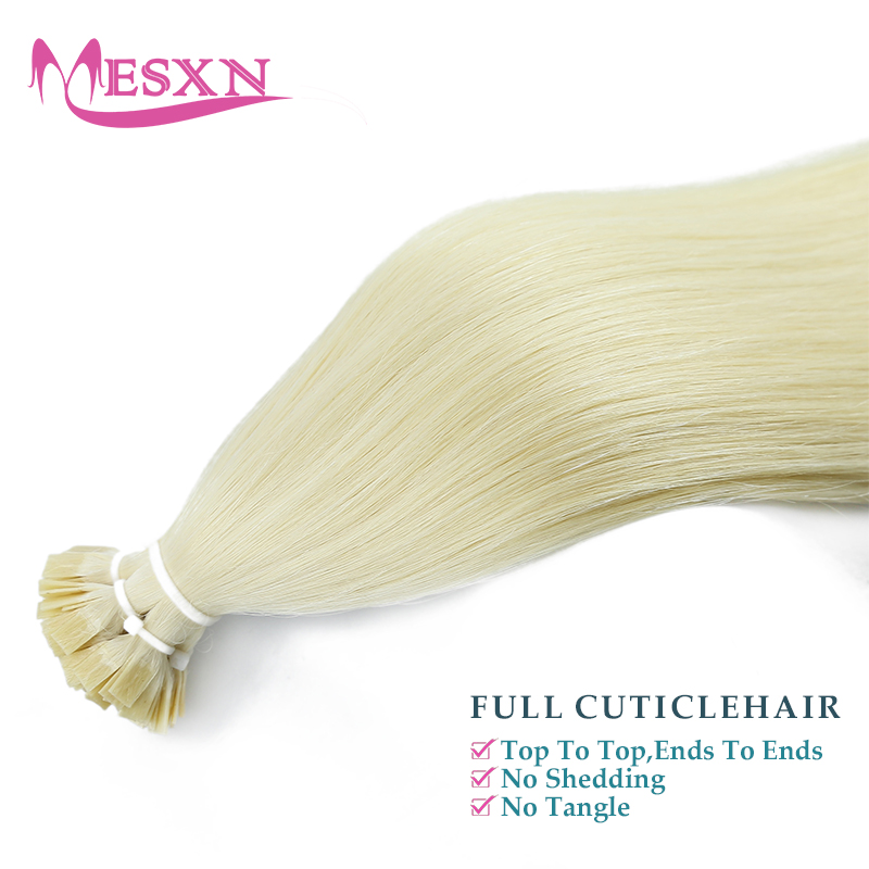 MESXN フラットチップヘアエクステンション 100% 本 - Hair Care Tips のレビューと価格