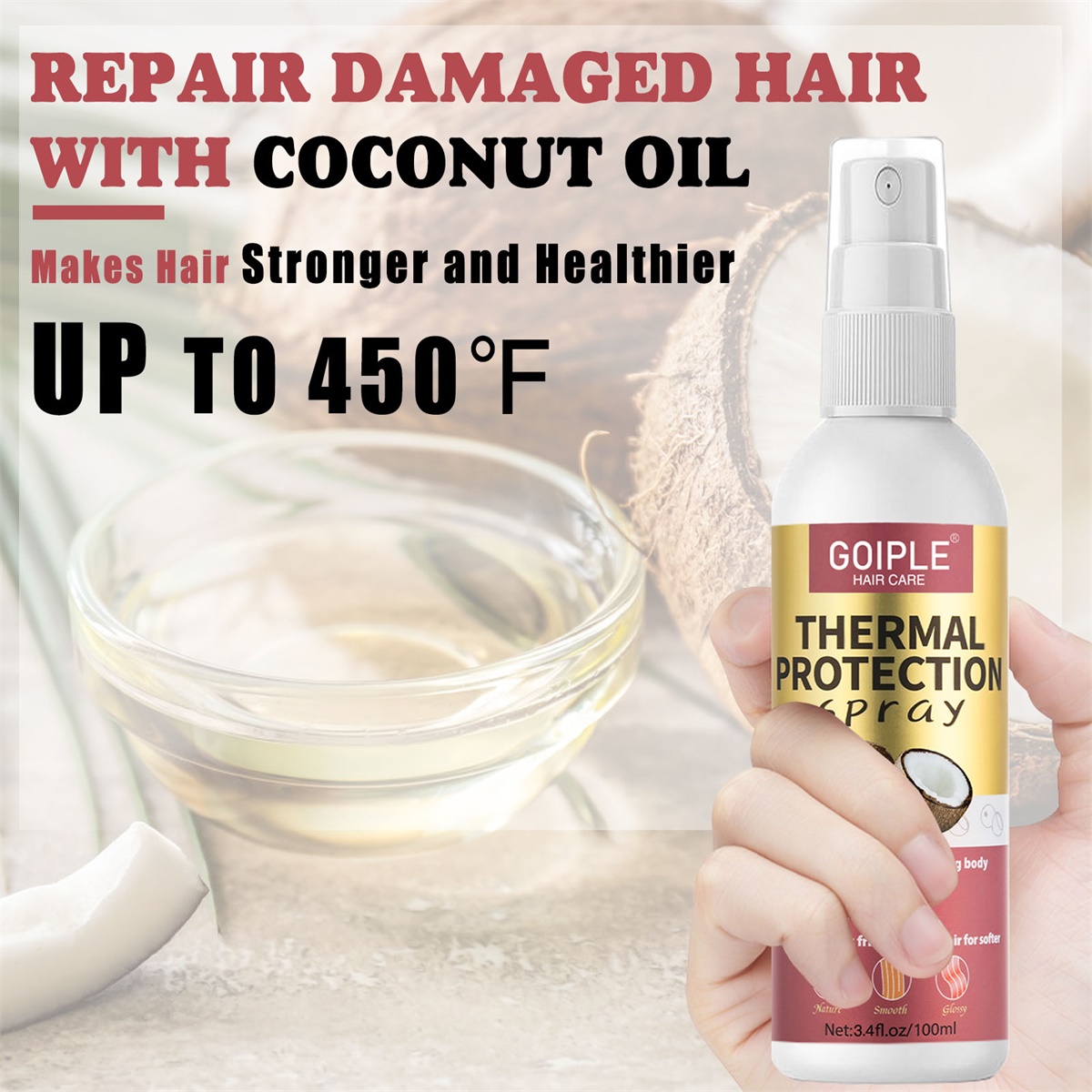 ヘアモイスチャライジンググロースキット、天然ローズマリー＆チ - Hair Care Heat Protectant のレビューと価格