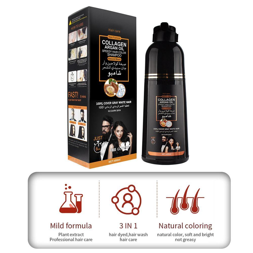 3in1コラーゲンアルガンオイルシャンプー、長持ちする黒髪染 - Argan Oil Treatment のレビューと価格