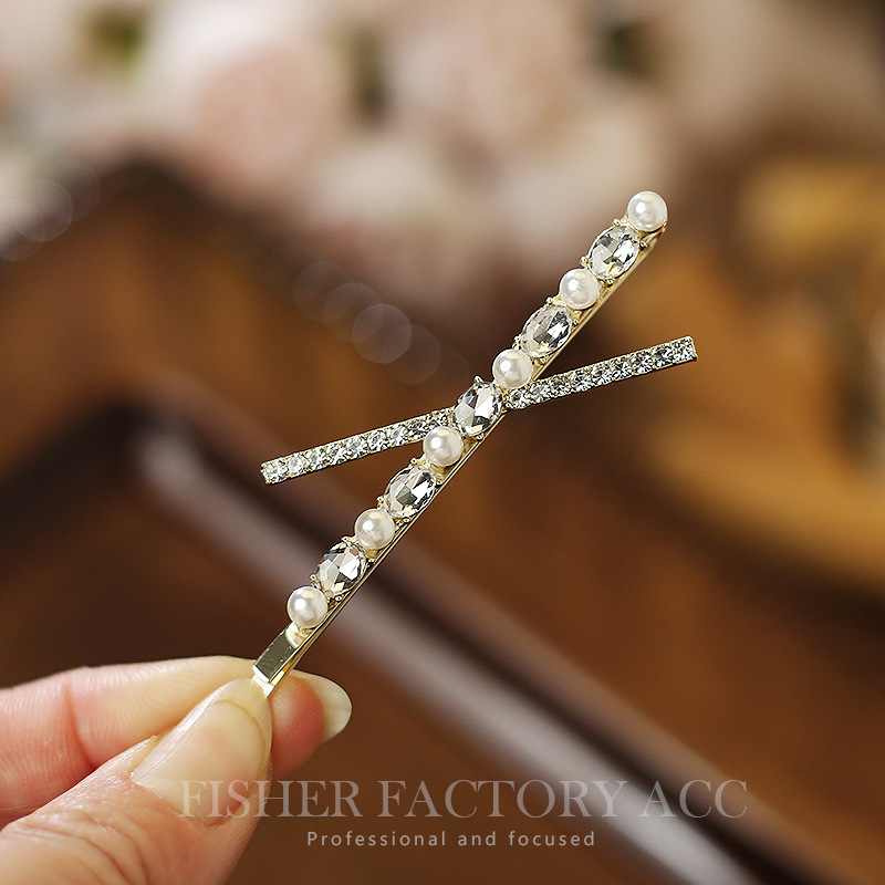 女性と女の子のためのパールメタルヘアクリップ、クリスタルヘア - Bobby Pin Bulk のレビューと価格