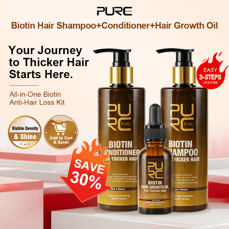 PURC ビオチン育毛オイルシャンプーコンディショナーセット - Argan Oil Treatment のレビューと価格