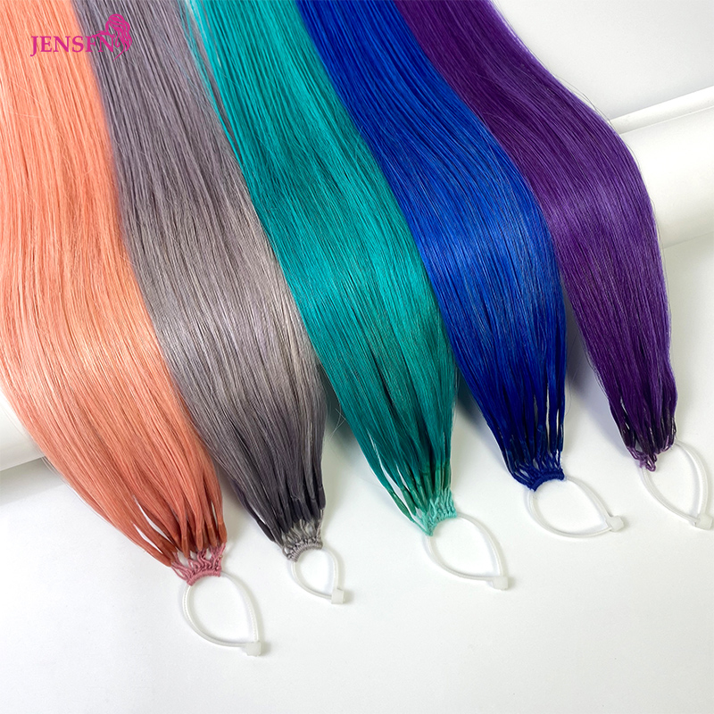 Jenfn-自然な髪のエクステンション,2色の人間の髪の毛, - Hair Care Tips のレビューと価格