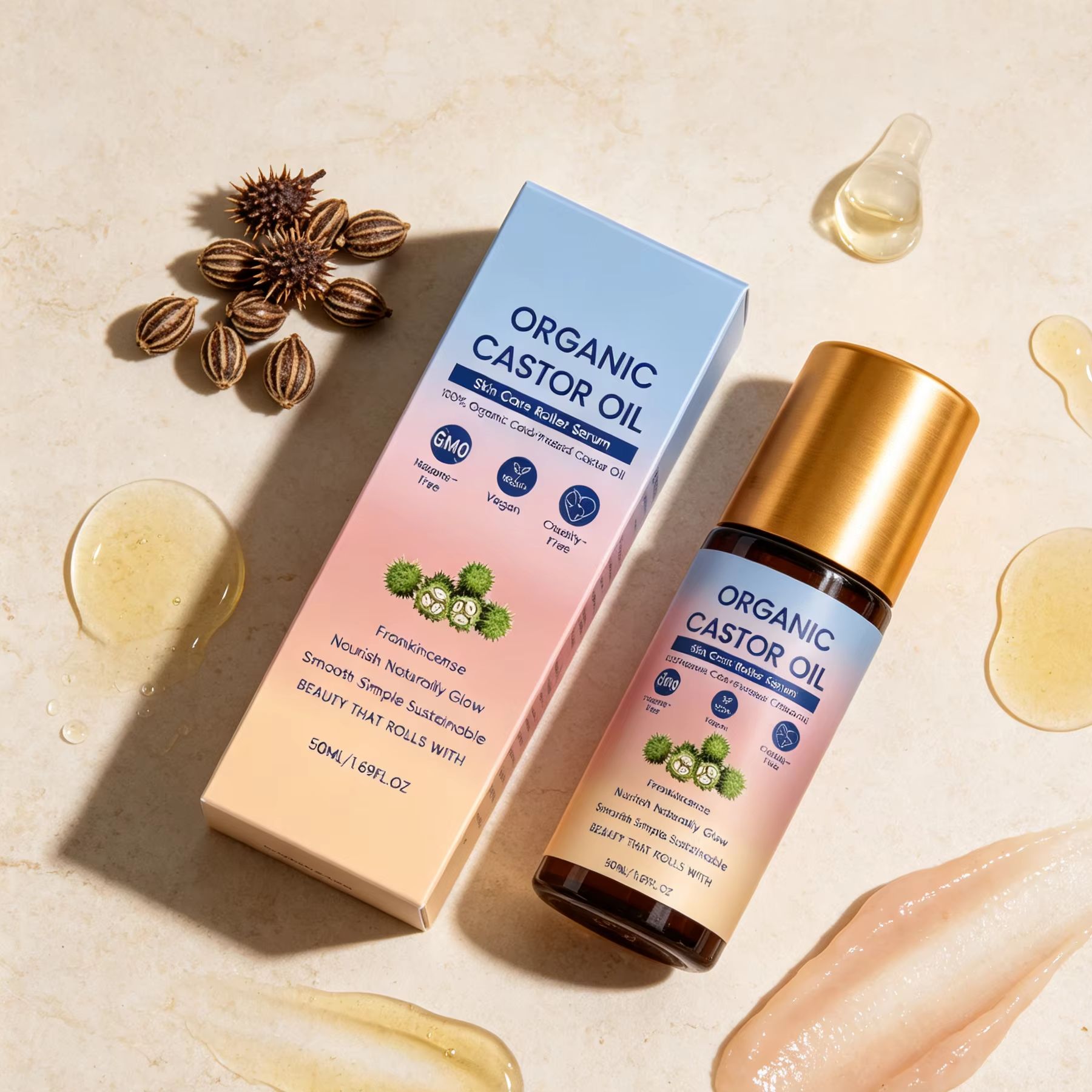 オーガニックキャスターオイルロールオン コールドプレス製法  - Castor Oil Cold Press のレビューと価格