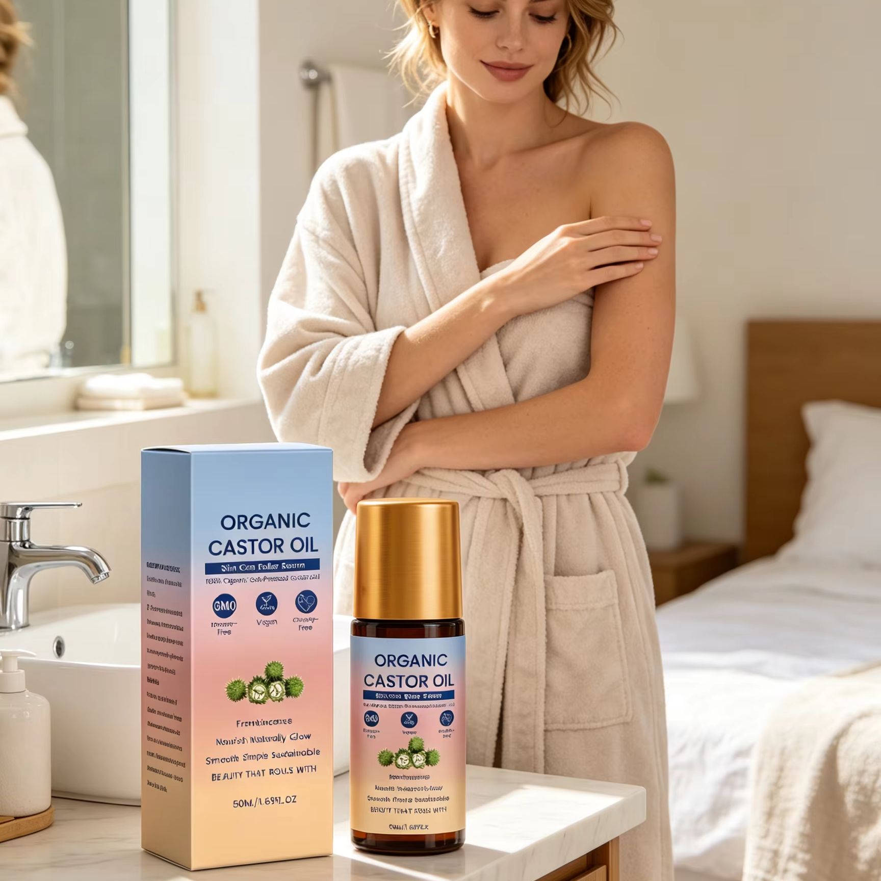 オーガニックキャスターオイルロールオン コールドプレス製法  - Castor Oil Cold Press のレビューと価格
